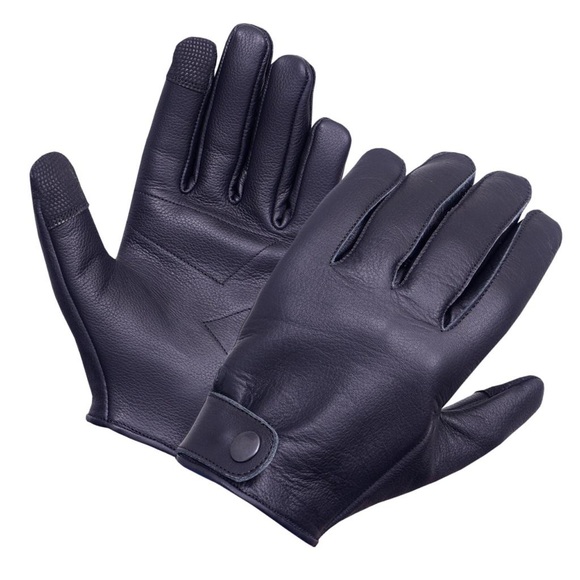 leather in handz Other - Black leather Driving Motorcycle touchscreen glove
